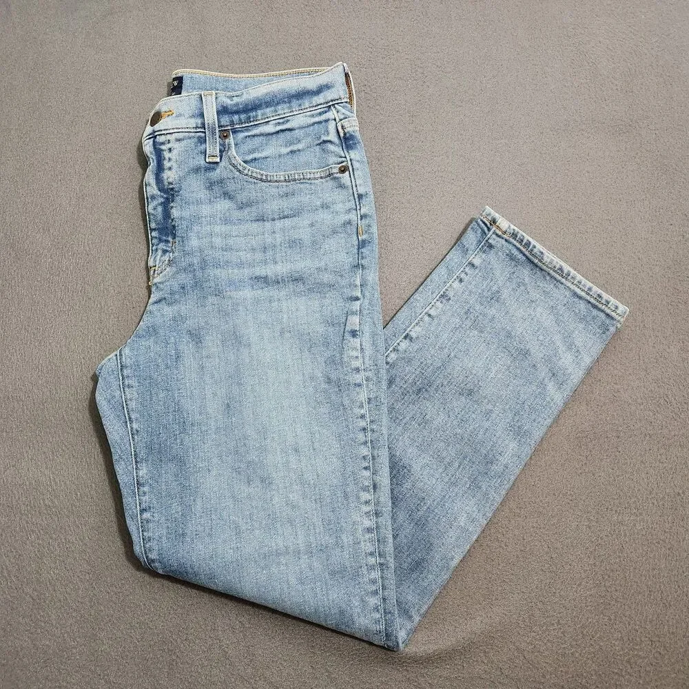 J. Crew Factory Jeans Women 27 Mid Rise Slim Boyfriend Light Wash
